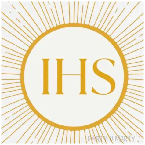 serwetki komunia swieta ihs hostia zloty czakos 33 cm 20 szt