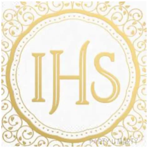 serwetki komunia swieta ihs ornament partypal 33 cm 10 szt