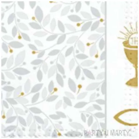 serwetki komunia symbole paw 33 cm 20 szt