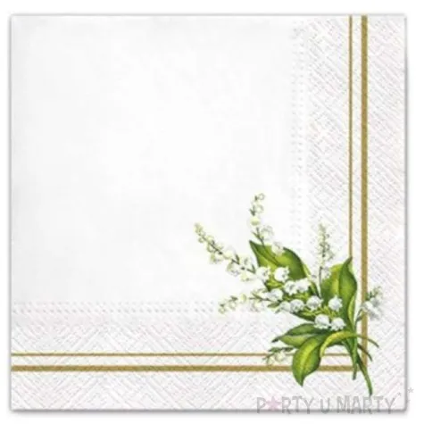 serwetki komunia z bukiecikiem paw 33 cm 20 szt