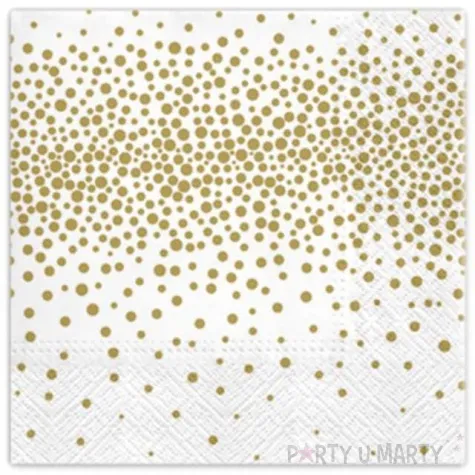 serwetki konfetti zlote paw 33 cm 20 szt