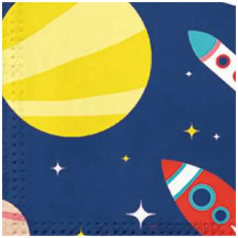 serwetki kosmiczna podroz paw 33 cm 20 szt