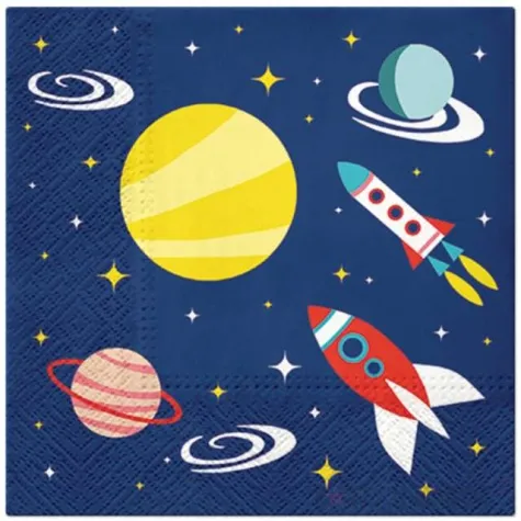 serwetki kosmiczna podroz paw 33 cm 20 szt