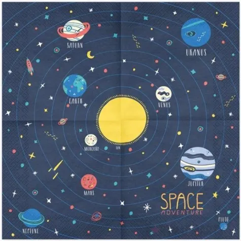 serwetki kosmos partydeco 33 cm 20 szt