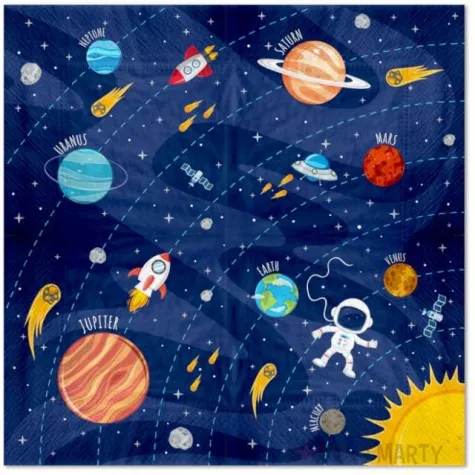serwetki kosmos uklad planet partypal 33 cm 10 szt