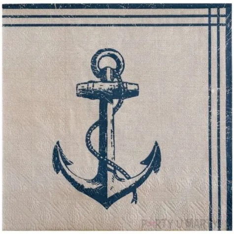 serwetki kotwica santex niebieskie 33 cm 20 szt