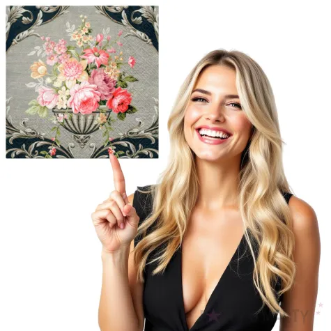 serwetki krolewski bukiet paw 33 cm 20 szt