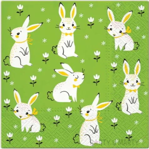 serwetki kroliczki wielkanocne paw 33 cm 20 szt