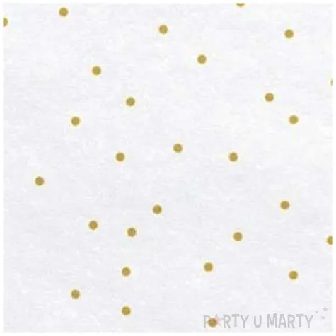 serwetki kropeczki biale partydeco 33 cm 20 szt