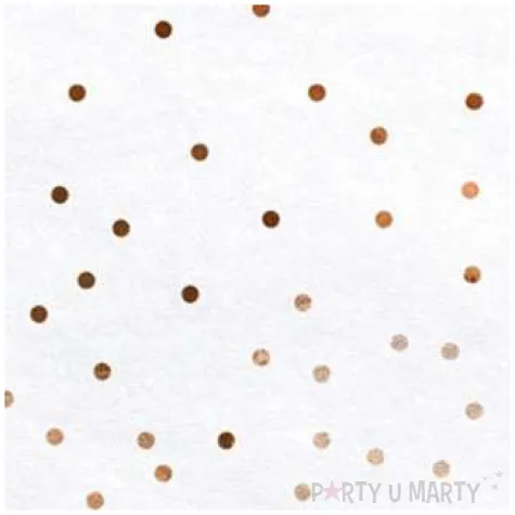 serwetki kropki biale partydeco 33cm