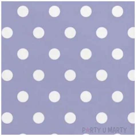 serwetki kropki duze lawendowe maki 33 cm 20 szt