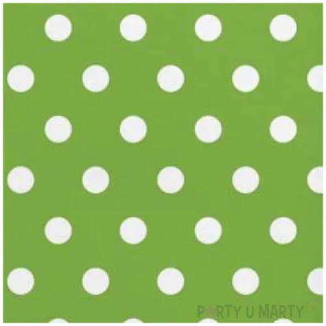 serwetki kropki duze zielone maki 33 cm 20 szt