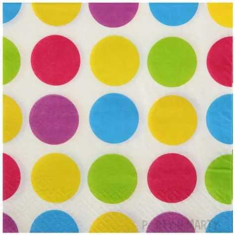 serwetki kropki kolor 33 cm santex 20 szt