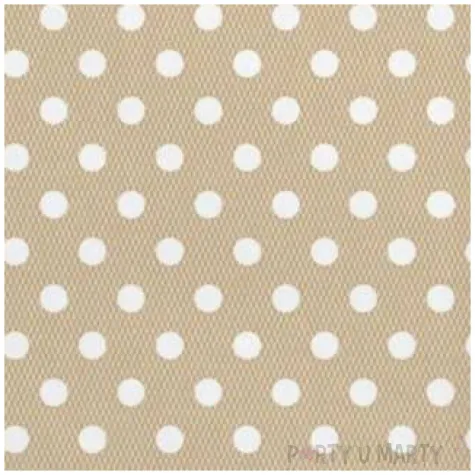 serwetki kropki male bezowe maki 33 cm 20 szt