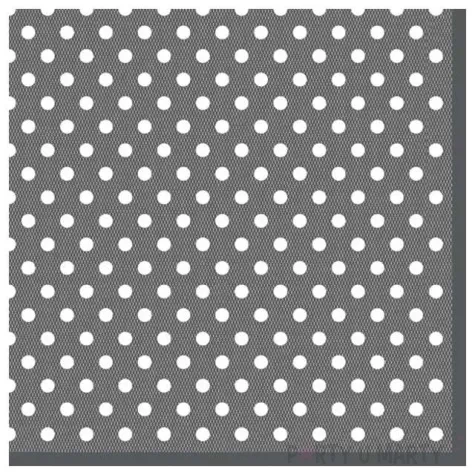 serwetki kropki male grafitowe maki 33 cm 20 szt
