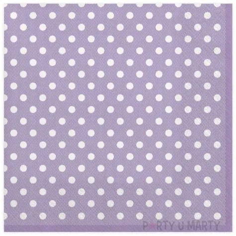 serwetki kropki male liliowe maki 33 cm 20 szt