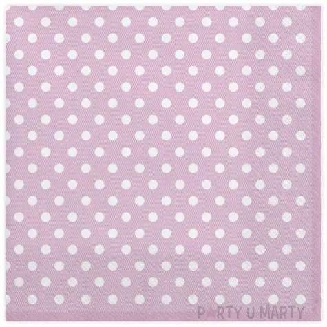 serwetki kropki male rozowe maki 33 cm 20 szt