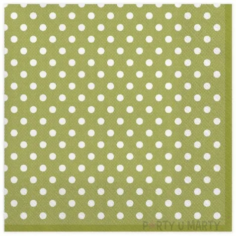 serwetki kropki male zielone maki 33 cm 20 szt