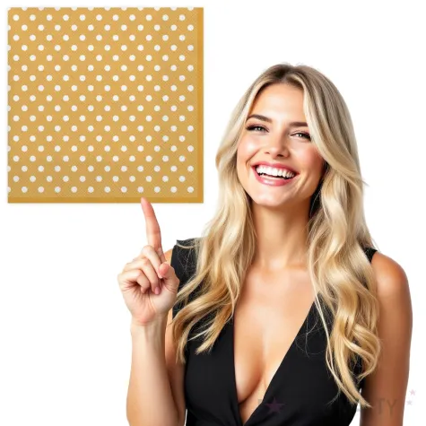 serwetki kropki male zolte maki 33 cm 20 szt