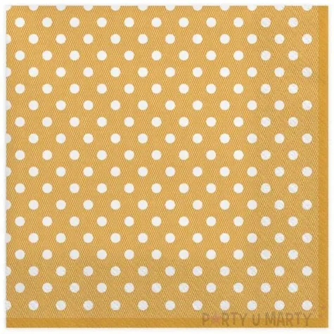 serwetki kropki male zolte maki 33 cm 20 szt