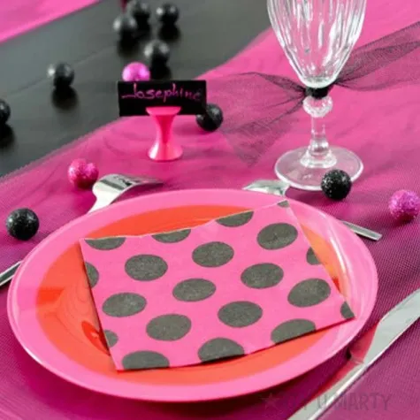 serwetki kropki santex rozowe 33 cm 10 szt