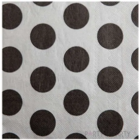 serwetki kropki santex srebrne 33 cm 10 szt