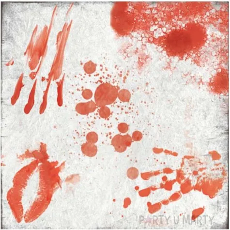 serwetki krwawe slady guirca 33 cm 20 szt