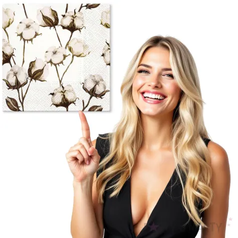 serwetki kwiat bawelny paw 33 cm 20 szt