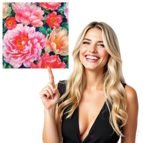 serwetki kwiat peoni paw 33 cm 20 szt