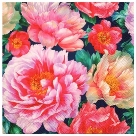 serwetki kwiat peoni paw 33 cm 20 szt