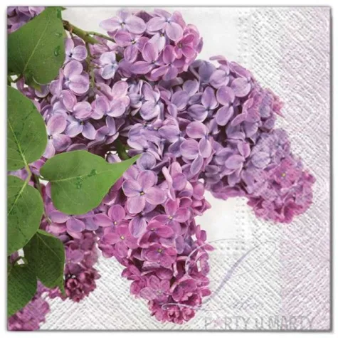 serwetki kwiaty bez fioletowy maki 33 cm 20 szt