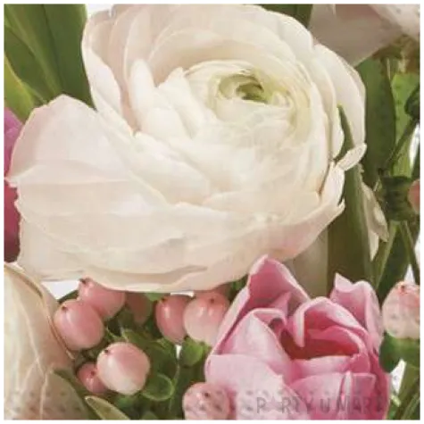 serwetki kwiaty pastelowe rozowe maki 33 cm 20 szt