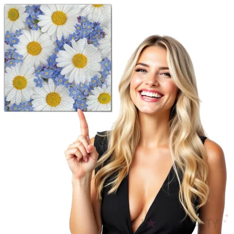 serwetki kwiaty stokrotki maki 33 cm 20 szt