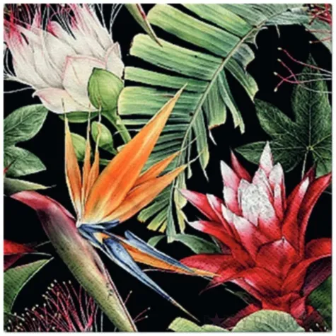 serwetki kwiaty tropikalne paw 33 cm 20 szt