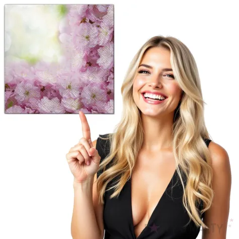 serwetki kwiaty wisnie maki 33 cm 20 szt