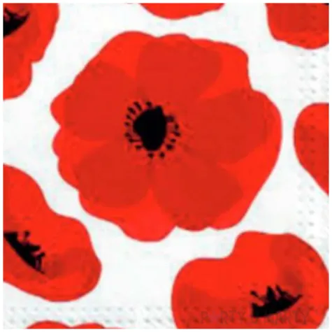 serwetki kwitnace maki paw 33 cm 20 szt