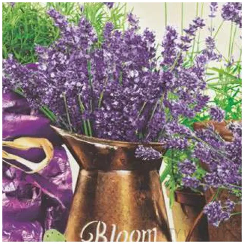 serwetki lawenda w dzbankach maki 33 cm 20 szt