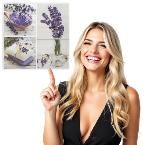 serwetki lawendowe rustykalne spa maki 33 cm 20 szt