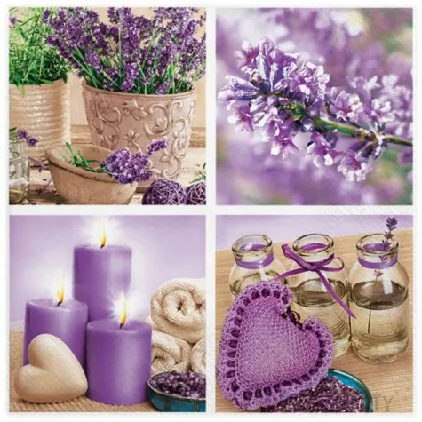 serwetki lawendowe spa maki 33 cm 20 szt