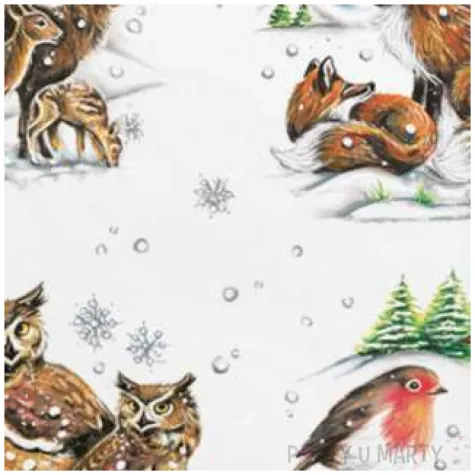 serwetki lesne zwierzeta maki 33 cm 20 szt