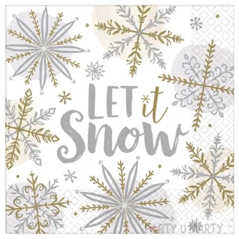 serwetki let it snow amscan 33 cm 16 szt