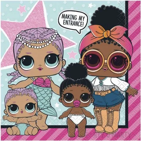 serwetki lol surprise unique 33 cm 16 szt