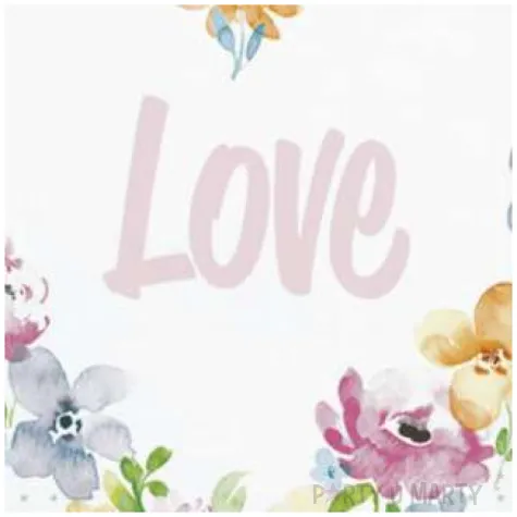 serwetki love kwieciste serce maki 33 cm 20 szt