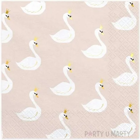 serwetki lovely swan partydeco 33 cm 20 szt