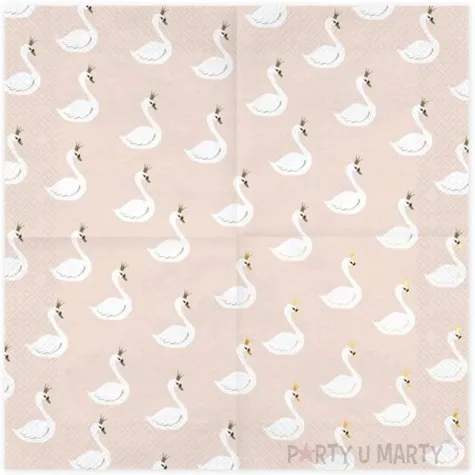 serwetki lovely swan partydeco 33 cm 20 szt