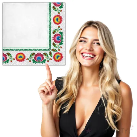 serwetki lowicz folk 2 maki 33 cm 20 szt