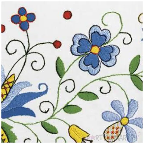 serwetki ludowe kaszubski folk z niebieska ramka maki 33 cm 20 szt