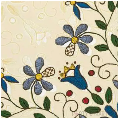 serwetki ludowe kaszubski folk ze zlota ramka maki 33 cm 20 szt