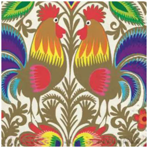 serwetki ludowe okragla wycinanka zlota maki 33 cm 20 szt