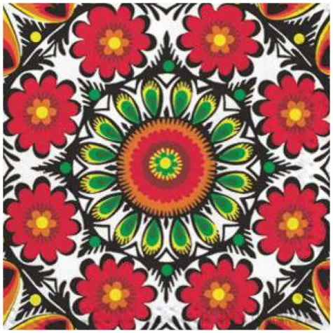 serwetki ludowe polska wycinanka zolta maki 33 cm 20 szt